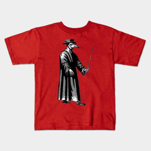 Plague Doctor Kids T-Shirt by childofthecorn